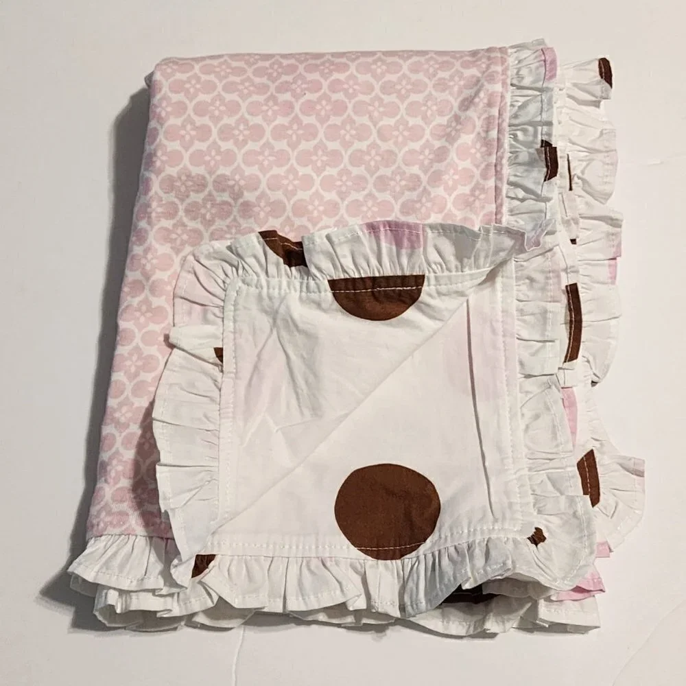 Little House crib blanket baby girl